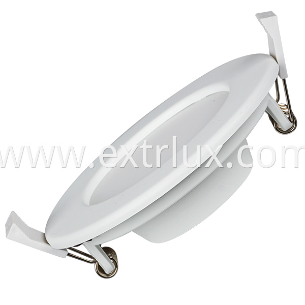 Plastics Recessed Round Downlight Left View Plastics Recessed Round Downlight Left View